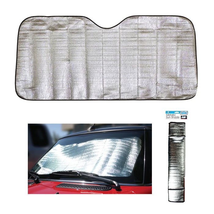 Sun Visor Auto Car Sun Shade Foldable Metallic Wind Shield Reflective Car Truck