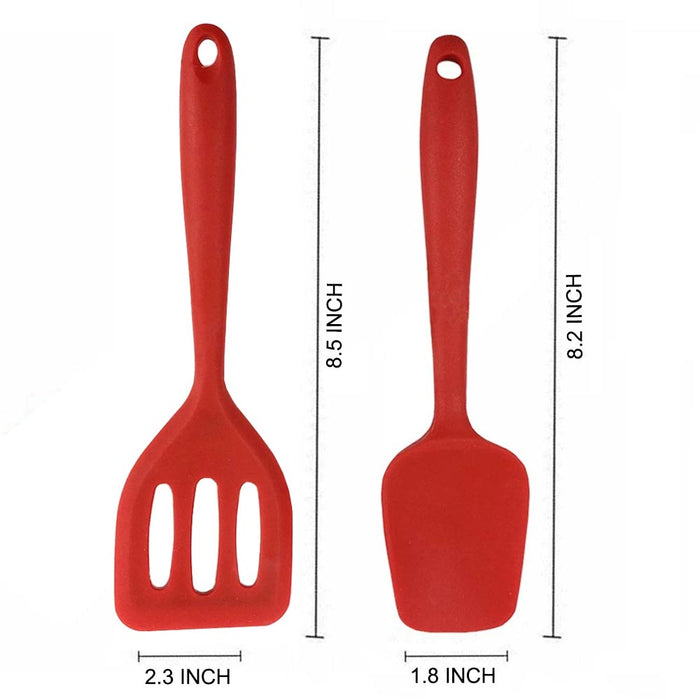 2 Pc Silicone Spatula Spoonula Utensils Cooking Kitchen Heat Resistant Non Stick