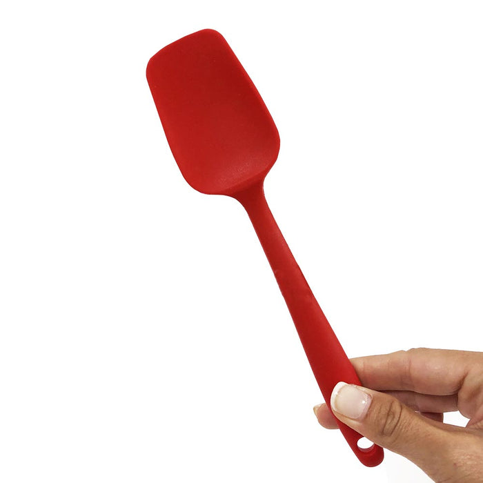 4 Set Silicone Mini Spoon Spatula 2 in1 Non Stick Heat Resistant Scraper Kitchen