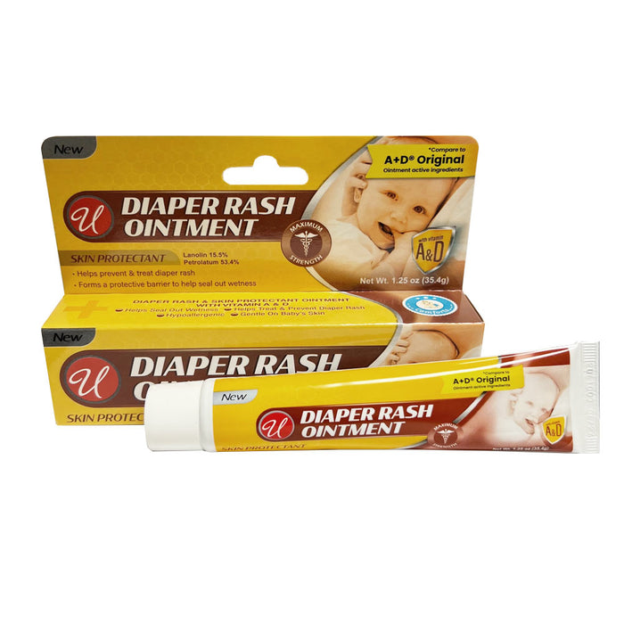 Diaper Rash Ointment Skin Protectant Lanolin Petrolatum Soothes Treats Rashes