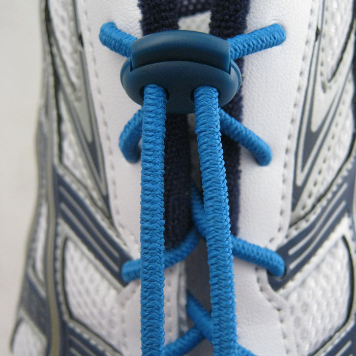 Elastic Shoe Laces Tie Fast Triathlon Marathon Running Run Shoelaces Relief Blue