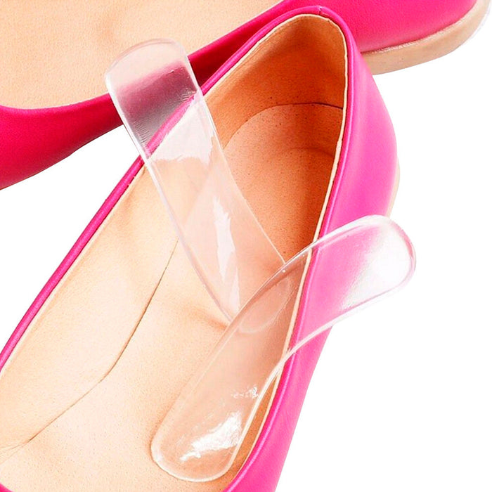 1 Pair Gel Heel Cushion Liners Loose Shoe Inserts Adhesive Pads Anti Slip Grip