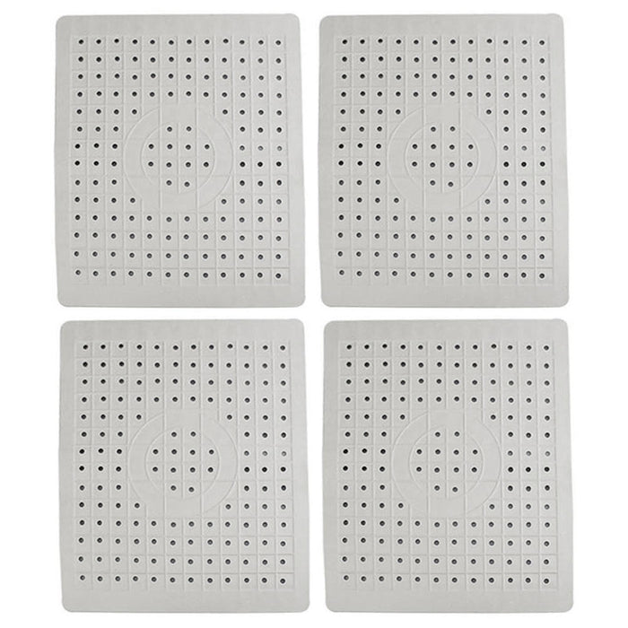 Set of 4 PC Kitchen Sink Mat Drain Pad Rubber Food Drainer Sink Protector Grid