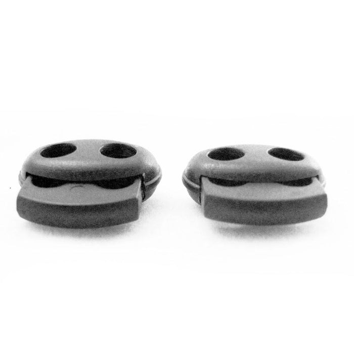 Set of 2 Shoe Lace Shoelace Buckle Rope Clamp Cord Lock Stopper Run Sports Grey