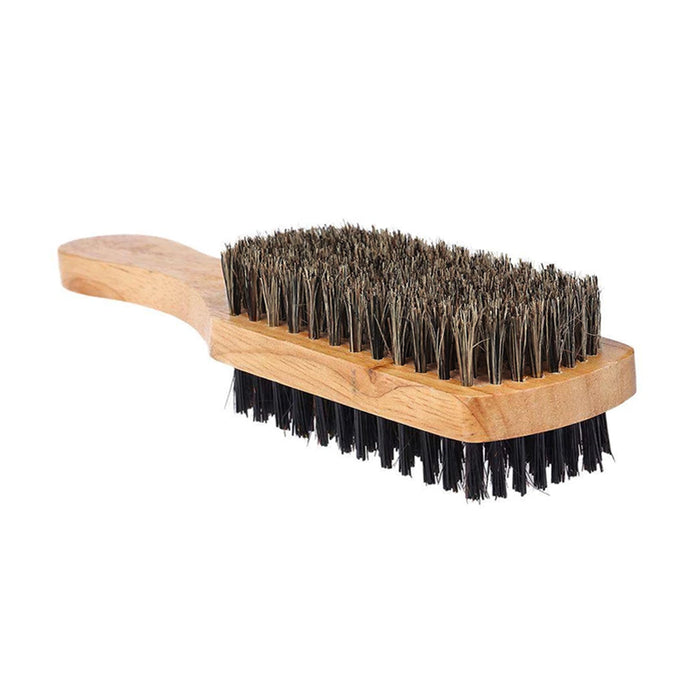 Professional Wood Wave Brush Boar 2-Sided Wolfing Layer Waves Firm Soft Bristles