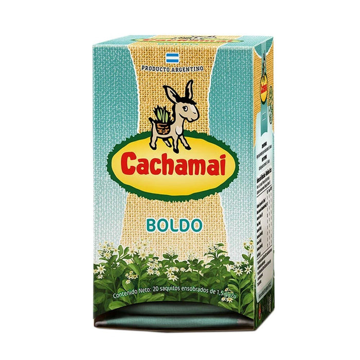 6 X Cachamai Boldo Tea 100% Natural Supplement Help Digestive 120 Bags Liver Aid