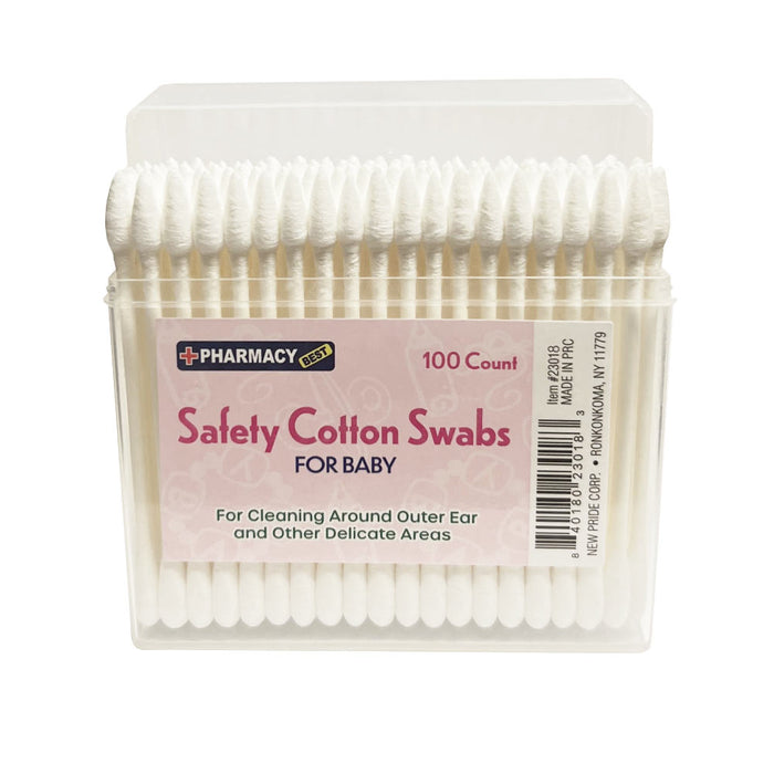 100 Ct Baby Safety Tipped Cotton Swabs Buds Clean Ear Newborn Babies Kids Care