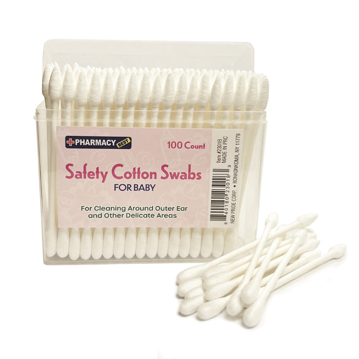 300 Ct Safety Cotton Swabs Double Tip Baby Ear Cleaning Pure Makeup Applicator