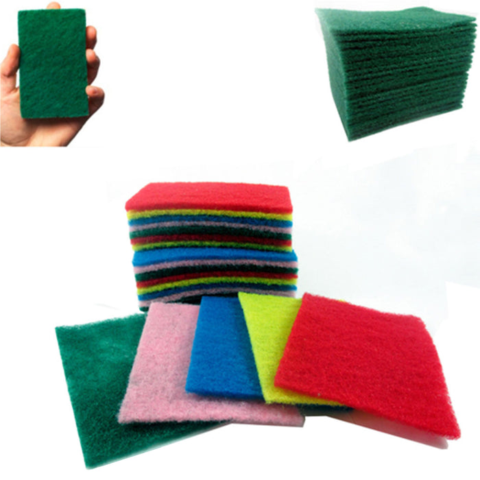 100 Scouring Pads Medium Duty Home Kitchen Scour Scrub Cleanning Pad Wholesale !