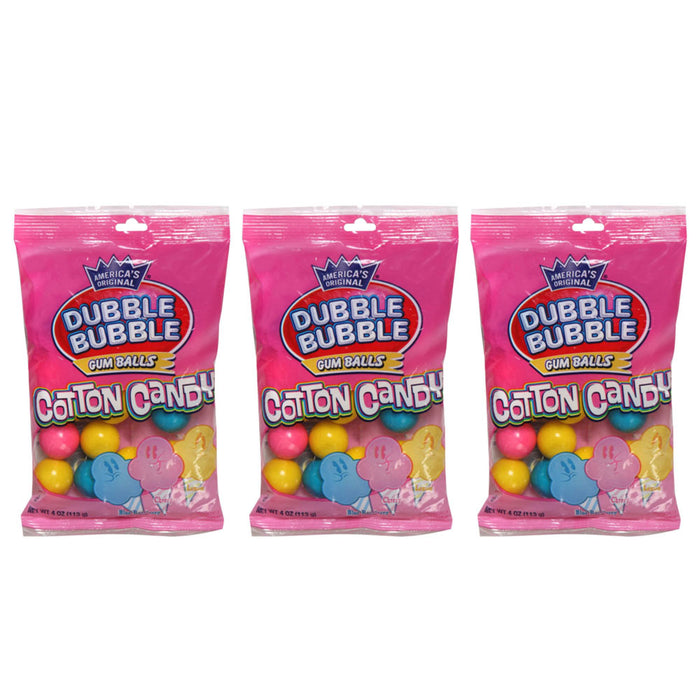 3 Bags Cotton Candy Bubble Gum Balls Chewing Gum Machine Refill 12oz Gumballs