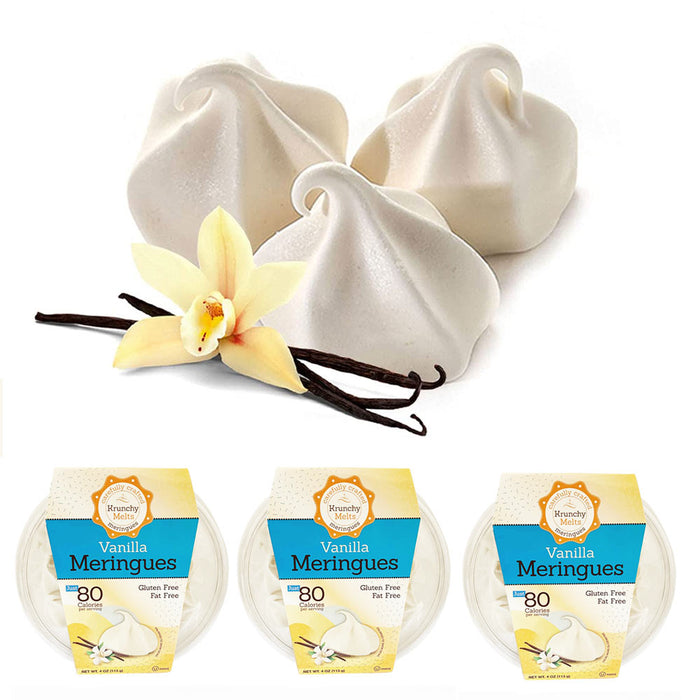 3 Boxes Vanilla Meringues Cookies Fat-Free Gluten-Free Party Snack Kosher Sweets