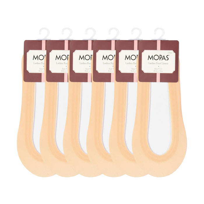 6 Pairs No Show Socks Women Ultra Low Cut Liners Non Slip Footies for Flats 9-11