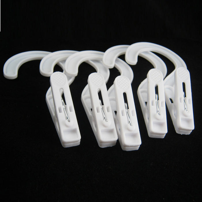 10PC Portable Laundry Hanger Clothespins Clip Hooks Air Drying Cloth Home Travel