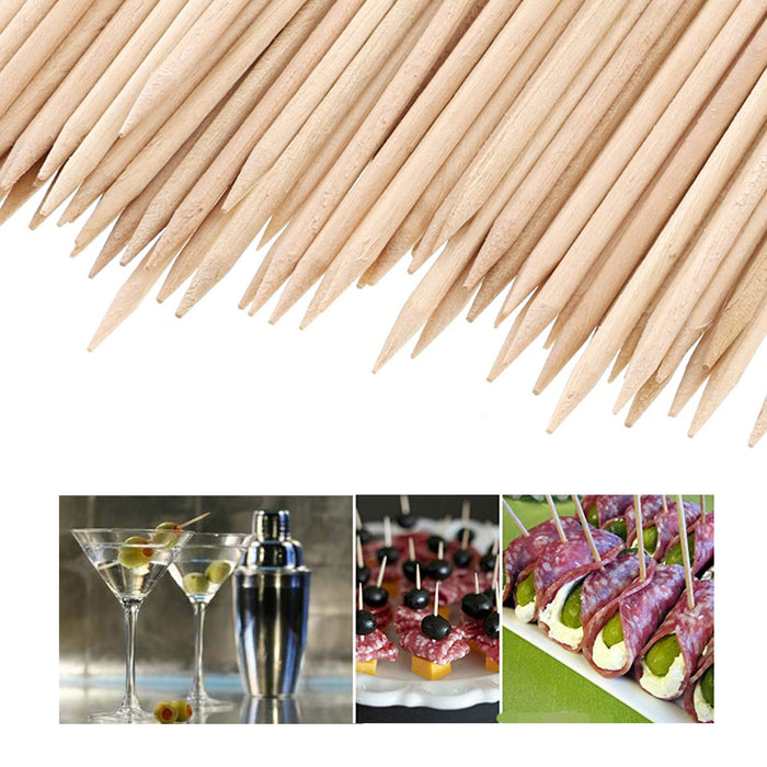 600 Ct Natural Bamboo Toothpicks 4" Picks Serving Food Party Cocktail Appetizer