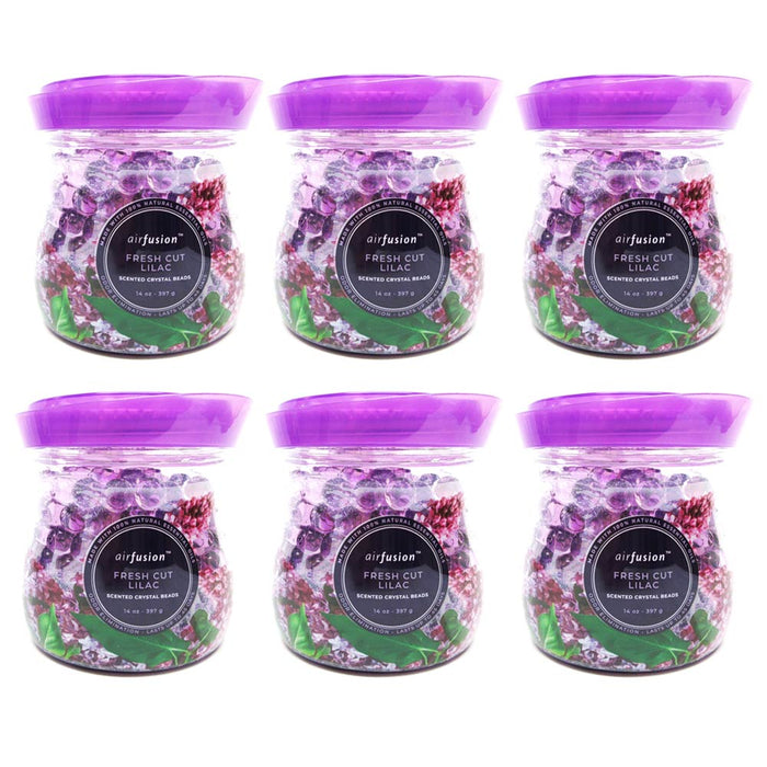 6 Fresh Lilac Scent Odor Eliminator Gel Beads Air Freshener Eliminates Odor 14oz