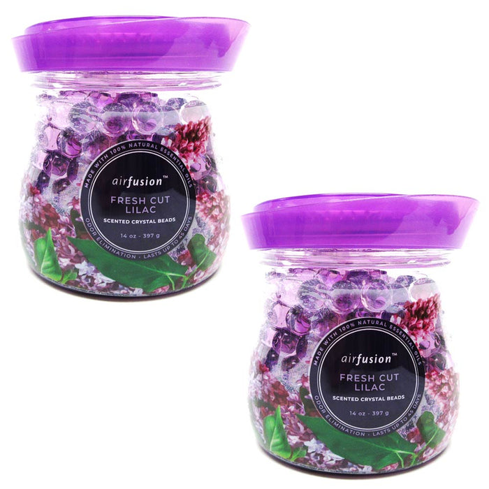 2 Fresh Lilac Scent Odor Eliminator Gel Beads Air Freshener Eliminates Odor 14oz