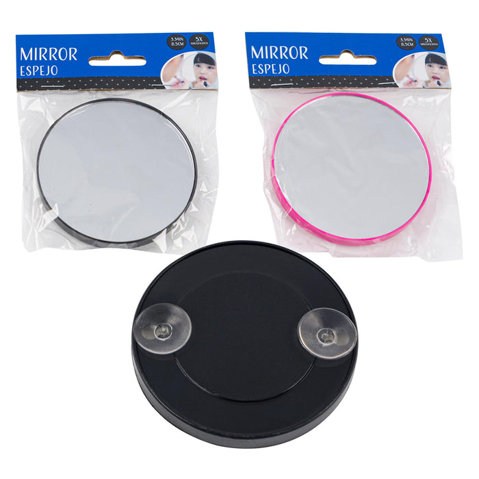 Magnifying Mirror 5X Suction Cup Makeup Travel Portable Shower Bathroom Cosmetic