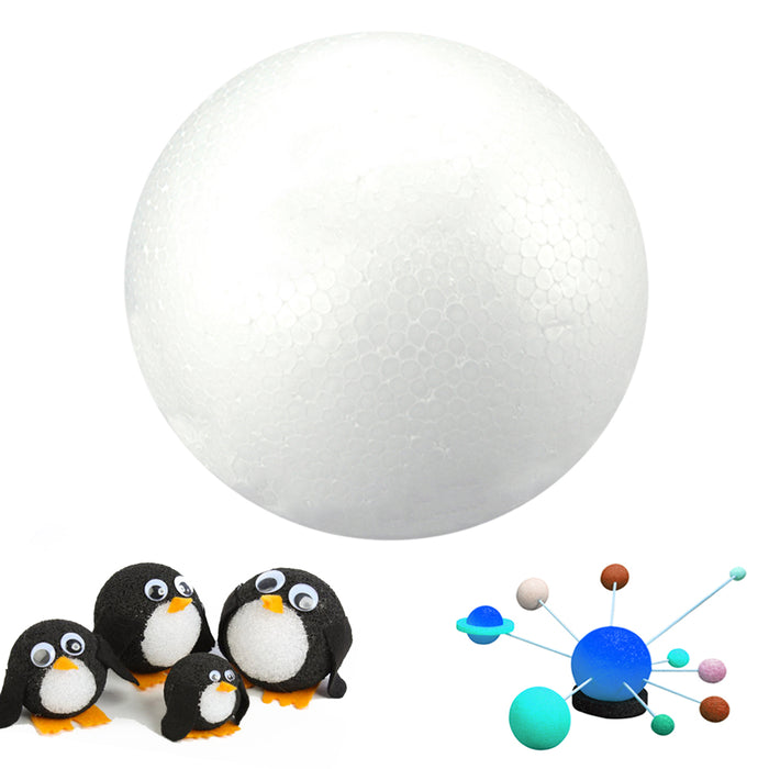2X Foam Ball White 5" Science Modelling Sphere Arts Crafts Floral Decor Garden