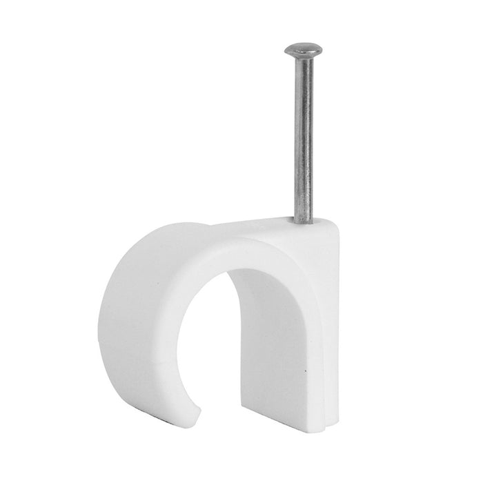 200 Pc Round Cable Clips 6/9/12mm Set Wire Cord Fastener Steel Nail Tie Holder