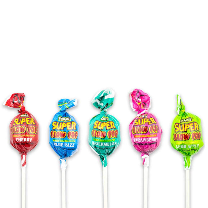 3 Bags Charms Super Blow Pops Lollipops Candy Gum Party Favors Goody Bag 12 PC