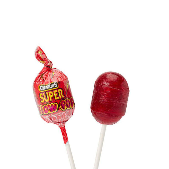 8 PC SUPER Blow Pops Charms Lollipops Sucker Stick Candy Gum Assorted Flavors