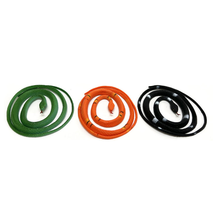 2 PC Rubber Snake Toy Realistic Fake Safari Garden Joke Prank Halloween Gag Toys