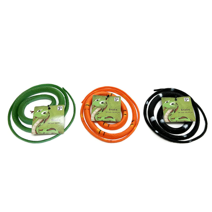 2 PC Rubber Snake Toy Realistic Fake Safari Garden Joke Prank Halloween Gag Toys