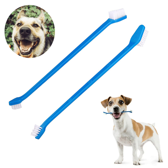 6 Pc Dog Toothbrush Dual End Puppy Dental Grooming Dental Care Cleaning Theeth