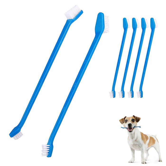 6 Pc Dog Toothbrush Dual End Puppy Dental Grooming Dental Care Cleaning Theeth