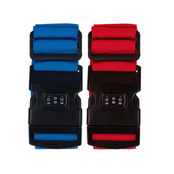 4 Pc Combination Lock Luggage Strap Packing Belt Suitcase Baggage Backpack Bag