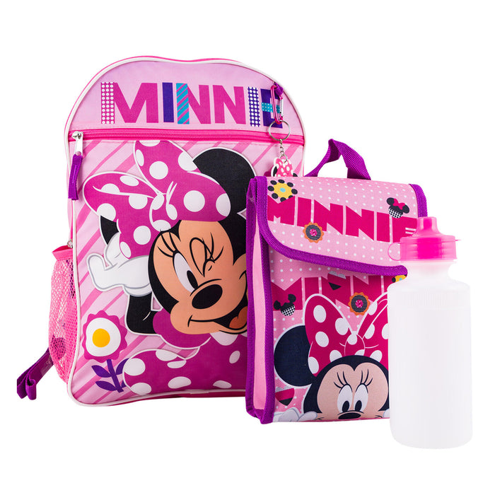 Disney Backpack Girl Toddler Preschool Bookbag School Daycare Travel 5 Piece Set