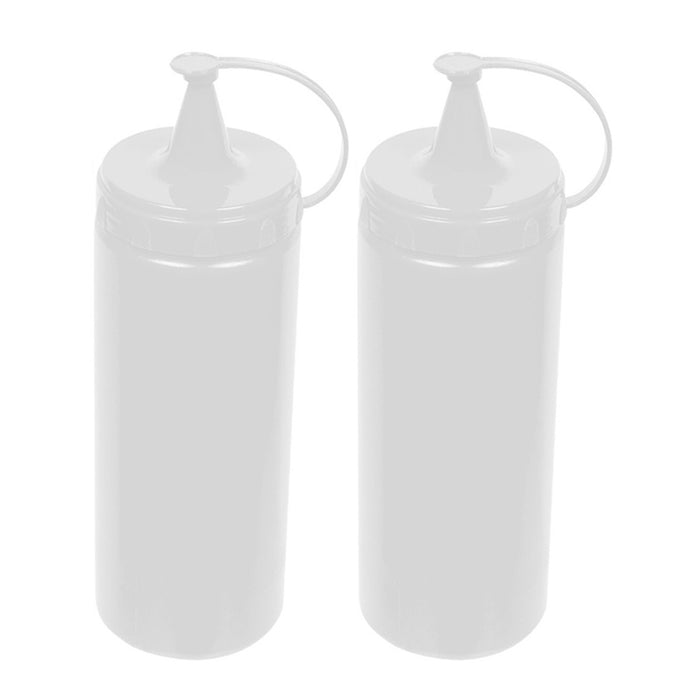 2 PC 13oz Plastic Squeeze Bottle Condiment Ketchup Mustard Oil Mayo Sauce Colors