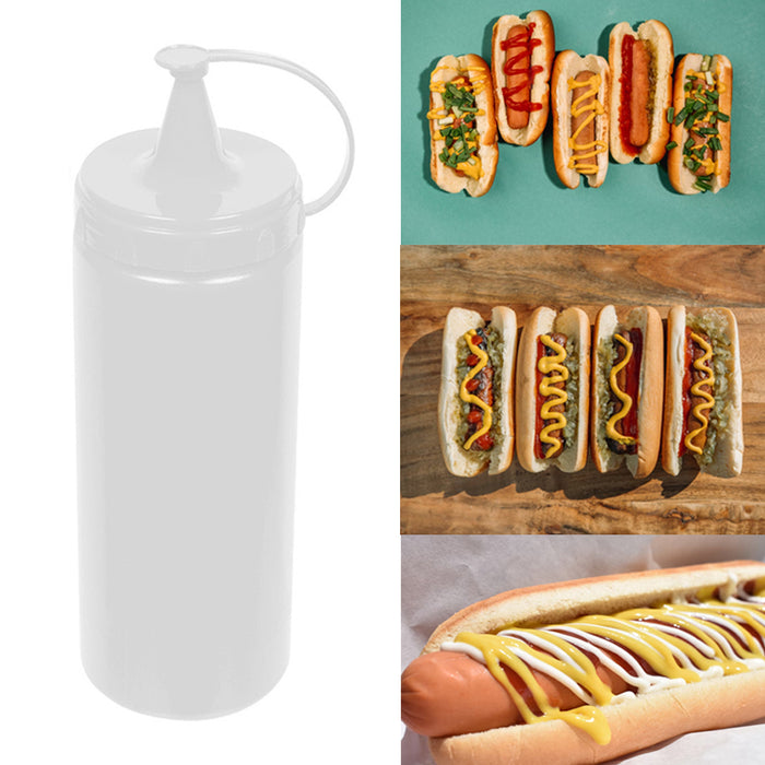 2 PC 13oz Plastic Squeeze Bottle Condiment Ketchup Mustard Oil Mayo Sauce Colors