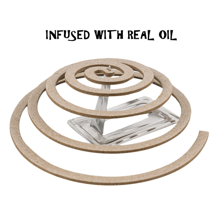 12 Mosquito Repellent Citronella Coils Outdoor Patios Incense Stands Infused Oil