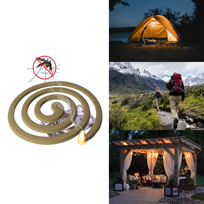 12 Mosquito Repellent Citronella Coils Outdoor Patios Incense Stands Infused Oil