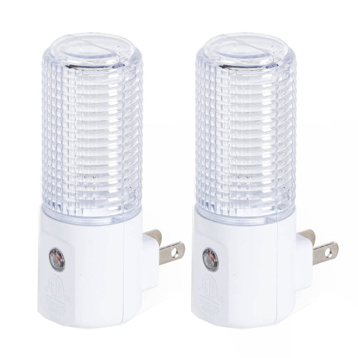 2 Pc Plug in Led Night Light Auto Dusk to Dawn Sensor Hallway Kids Room Bathroom