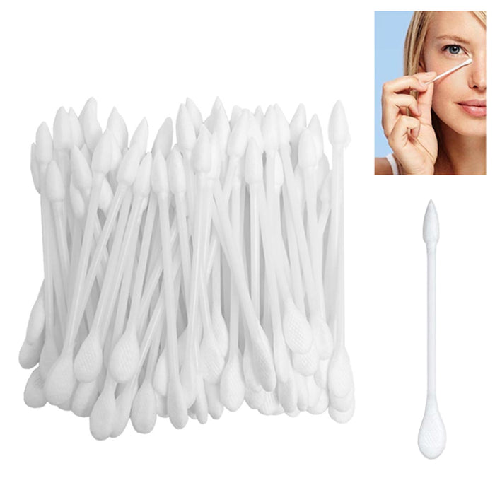 300 Precision Makeup Applicator Cotton Double-sided Swabs Pointed Rounded Q Tip