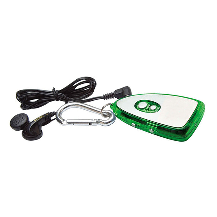 1 FM Radio w/ Earbuds Portable Carabiner Clip Keychain Light Battery Operated
