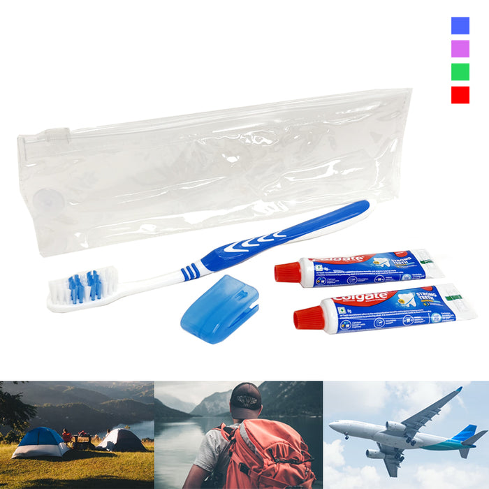 6 Pack Travel Toothbrush Kit Hiking Camping Compact Portable Adults & Kids To Go