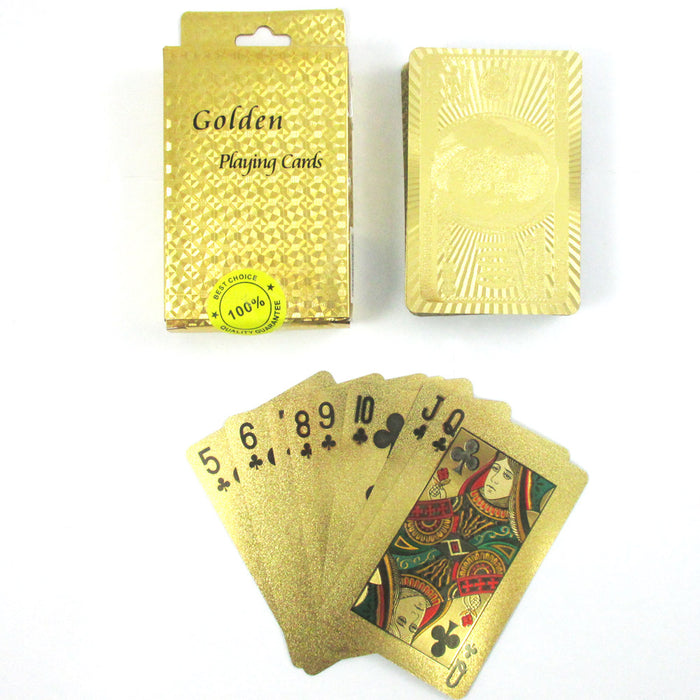 Waterproof Plastic Playing Cards Collection Gold Diamond Poker Cards Table Games