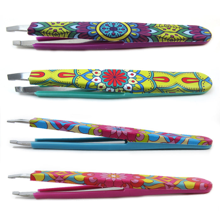 2 Premium Eyebrow Tweezers Slanted Precision Tip Makeup Tool Beauty Hair Remover