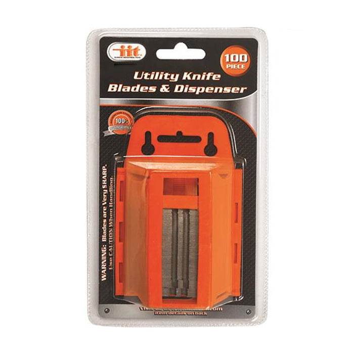 100 Standard Utility Knife Blades Box Cutter Razor Safety Dispenser Replacements