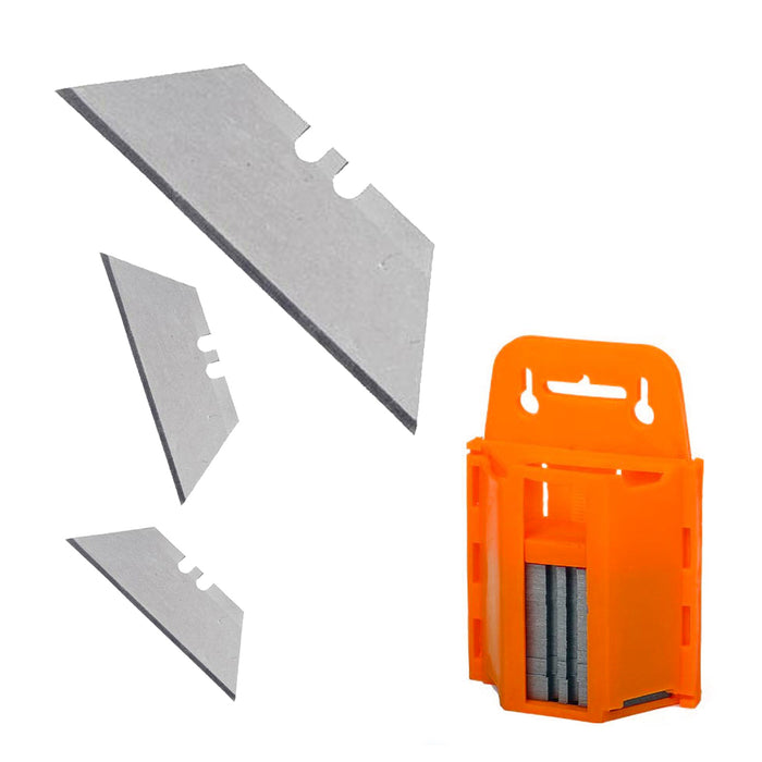 100 Standard Utility Knife Blades Box Cutter Razor Safety Dispenser Replacements