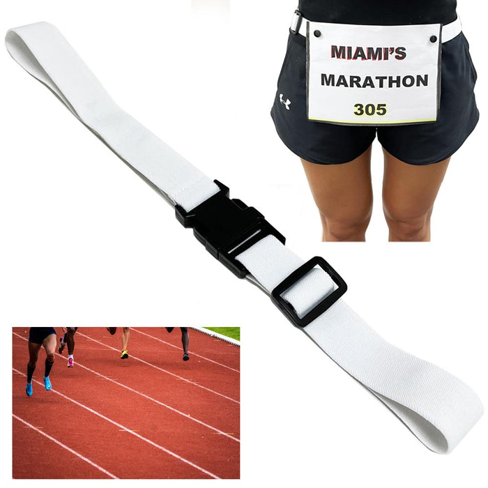 100 Pc Triathlon Running Race Number Belt Fully Adjustable Marathon Waist strap
