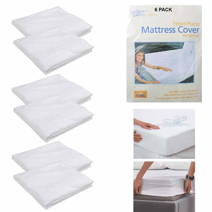 6 King Size Waterproof Mattress Protector Soft Zipper Fitted Cover Bed 75"X67"