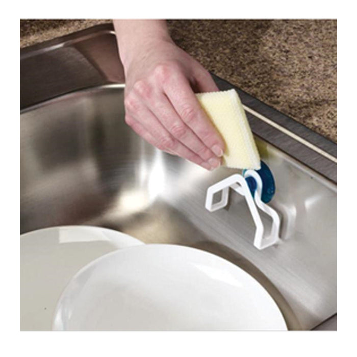 3 Kitchen Sink Sponge Holder Suction Cups Plastic Dishwasher Safe Dry Clean Wash