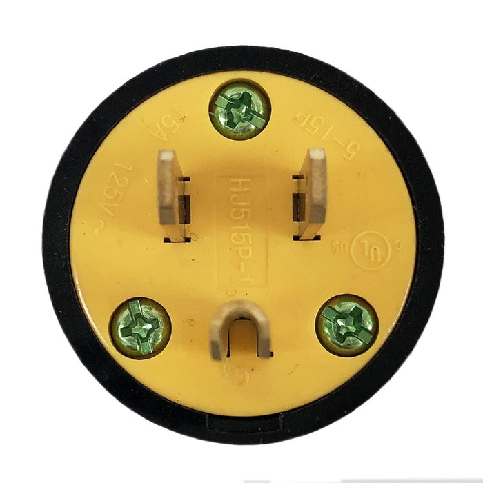4 PC Male Plug Extension Cord Replacement Electrical Wire Repair NEMA 5-15P 15A