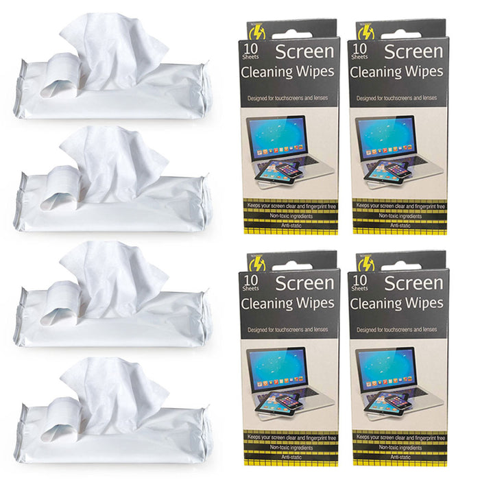 40 Ct Screen Cleaning Wipes Cell Phone TV Wipes Screen Cleaner Laptop Monitor