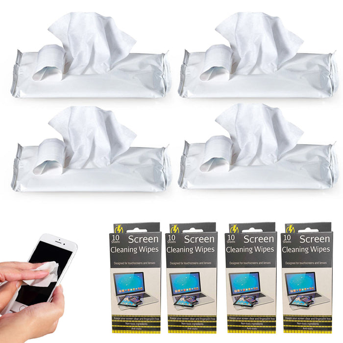 40 Ct Screen Cleaning Wipes Cell Phone TV Wipes Screen Cleaner Laptop Monitor