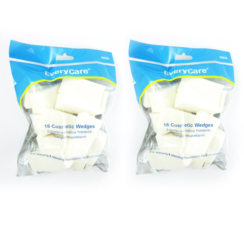 32 Makeup Cosmetic Wedge Triangle Facial Sponge Applicator White Foam ...